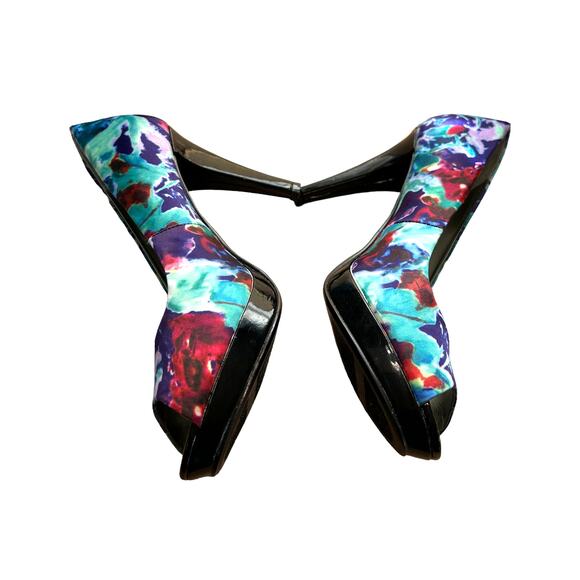 Style & Co Celine Purple Magic Peep Toe Platform High Heel Size 6 EUC - Picture 5 of 7